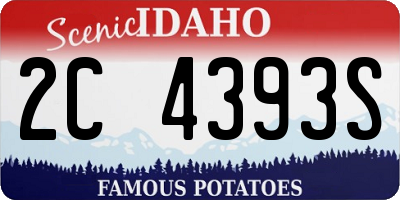 ID license plate 2C4393S