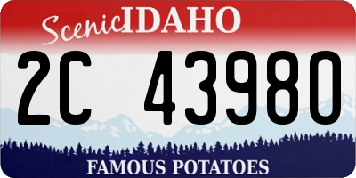 ID license plate 2C4398O