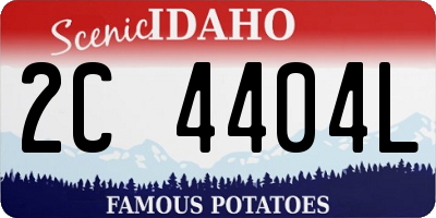 ID license plate 2C4404L