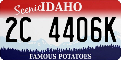 ID license plate 2C4406K