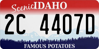 ID license plate 2C4407D