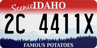 ID license plate 2C4411X