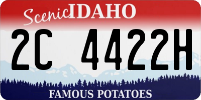 ID license plate 2C4422H