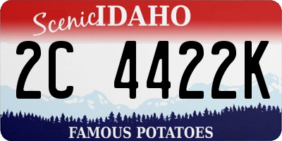 ID license plate 2C4422K