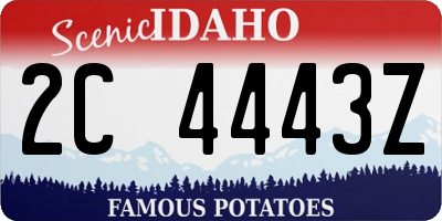 ID license plate 2C4443Z