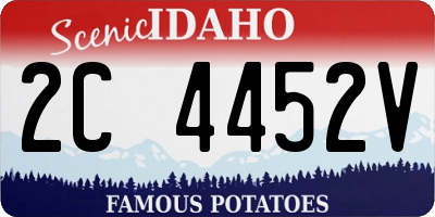 ID license plate 2C4452V