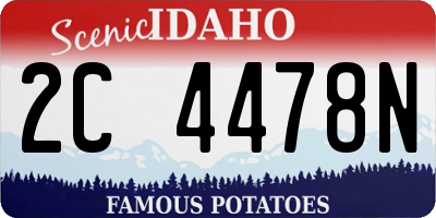 ID license plate 2C4478N