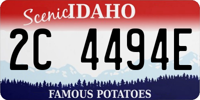 ID license plate 2C4494E