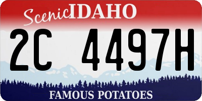 ID license plate 2C4497H