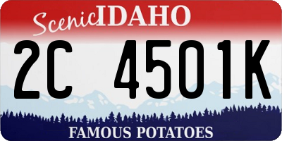ID license plate 2C4501K