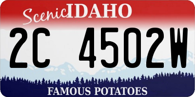 ID license plate 2C4502W