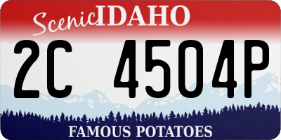 ID license plate 2C4504P