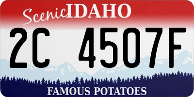 ID license plate 2C4507F