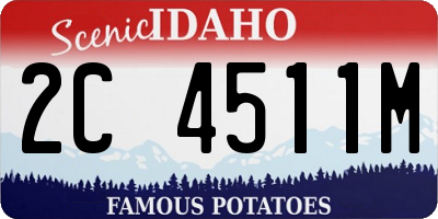 ID license plate 2C4511M