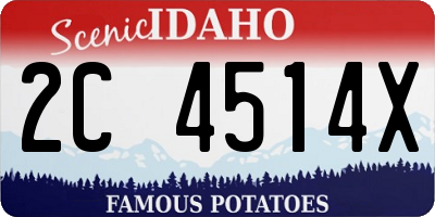 ID license plate 2C4514X