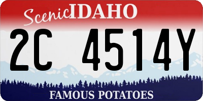 ID license plate 2C4514Y