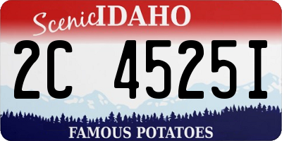 ID license plate 2C4525I