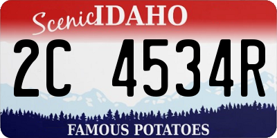 ID license plate 2C4534R