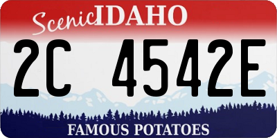 ID license plate 2C4542E