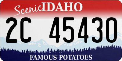 ID license plate 2C4543O