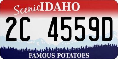 ID license plate 2C4559D