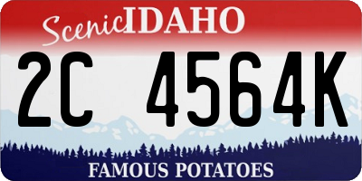 ID license plate 2C4564K