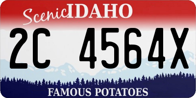 ID license plate 2C4564X
