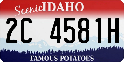 ID license plate 2C4581H