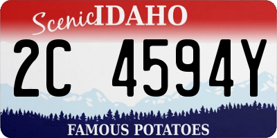 ID license plate 2C4594Y