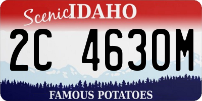 ID license plate 2C4630M