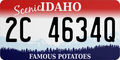 ID license plate 2C4634Q