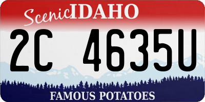 ID license plate 2C4635U