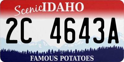 ID license plate 2C4643A