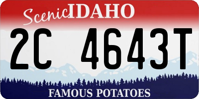 ID license plate 2C4643T