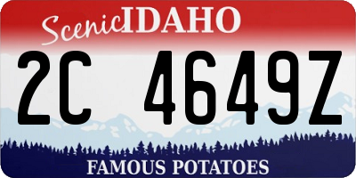 ID license plate 2C4649Z