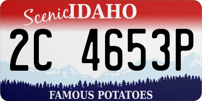 ID license plate 2C4653P