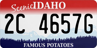 ID license plate 2C4657G