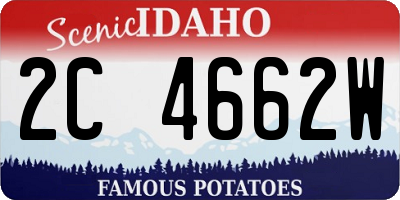 ID license plate 2C4662W