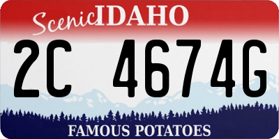 ID license plate 2C4674G