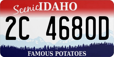 ID license plate 2C4680D