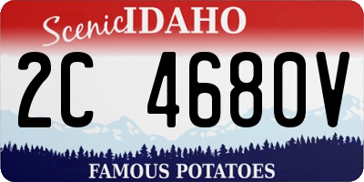 ID license plate 2C4680V