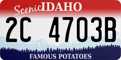 ID license plate 2C4703B