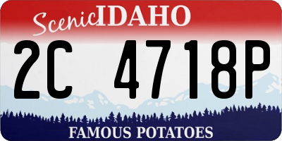 ID license plate 2C4718P