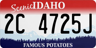 ID license plate 2C4725J