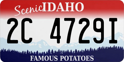 ID license plate 2C4729I