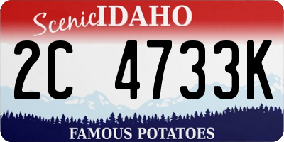 ID license plate 2C4733K