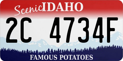 ID license plate 2C4734F