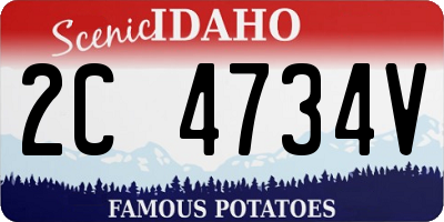ID license plate 2C4734V