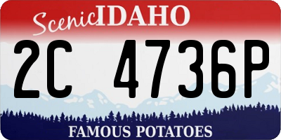 ID license plate 2C4736P