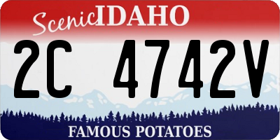 ID license plate 2C4742V